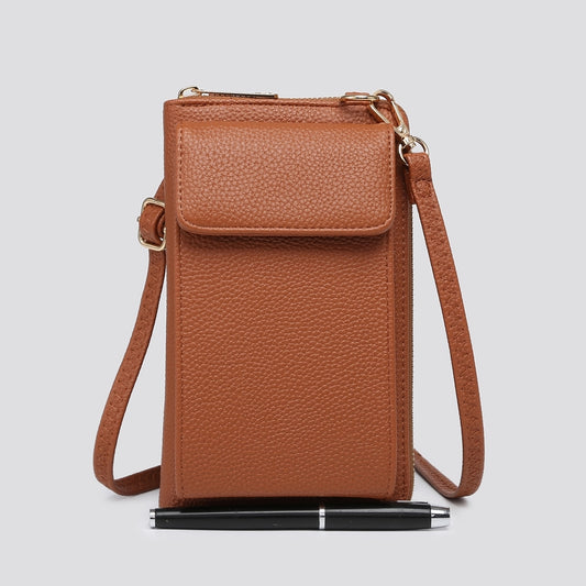 Cross Body Phone/Wallet Bag Brown