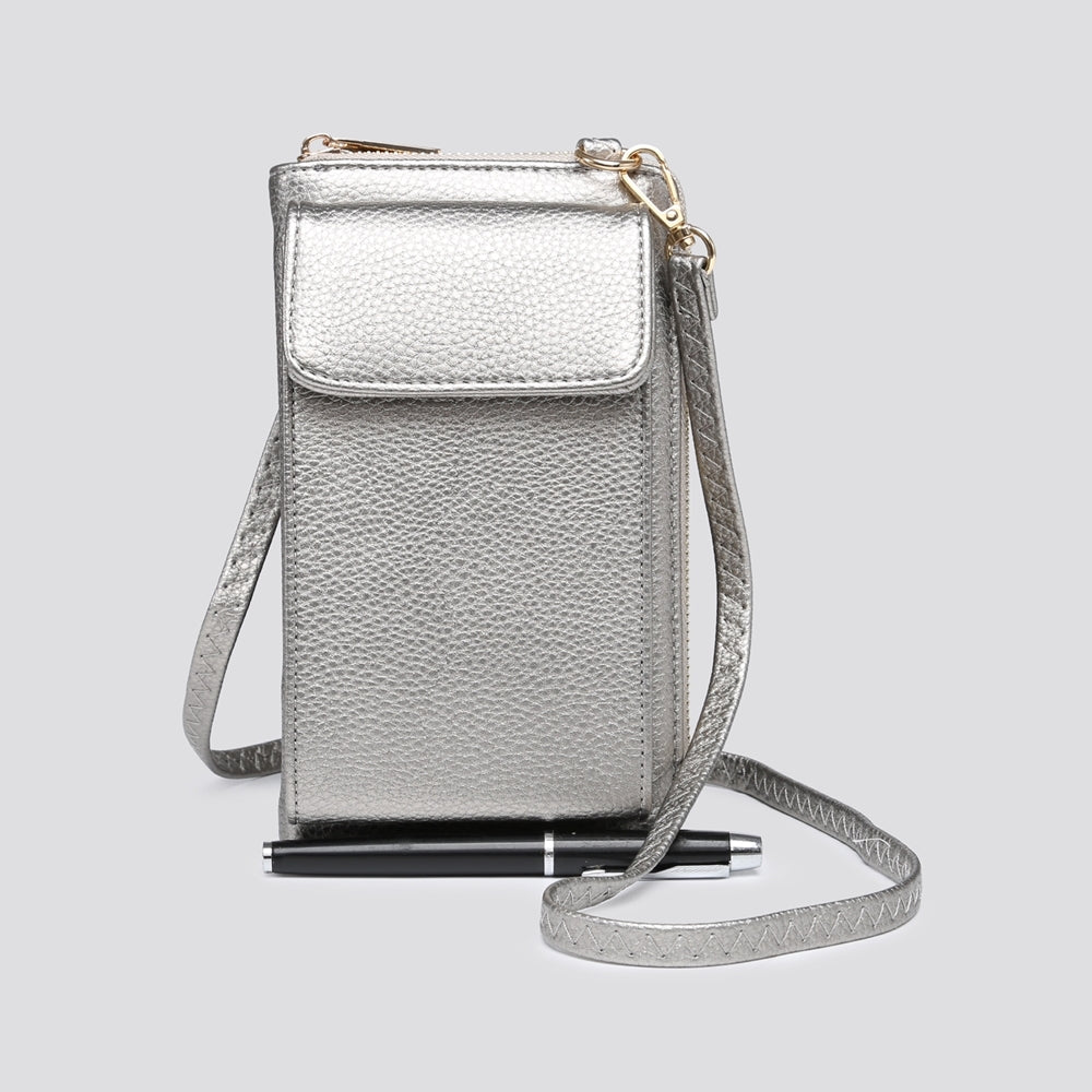 Cross Body Phone/Wallet Bag Silver