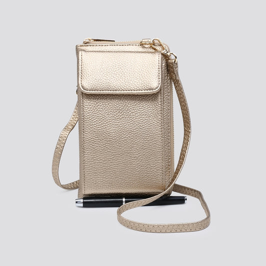 Cross Body Phone/Wallet Bag Gold