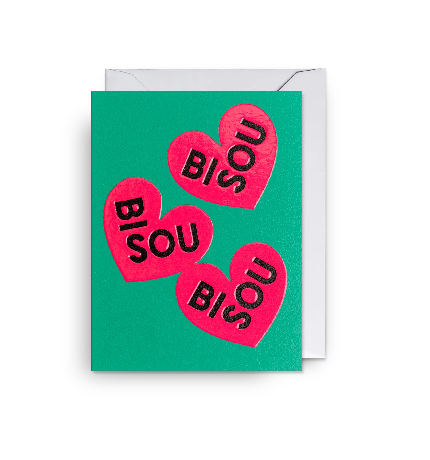 Bisou Love Hearts Mini Card