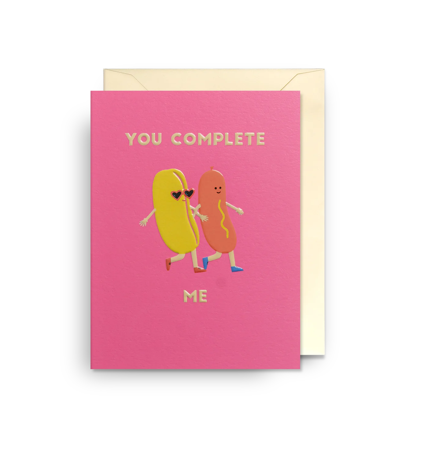 Hot Dog You Complete Me Mini Card