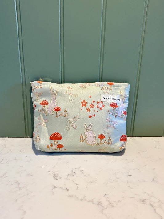 Woodland makeup bag in blue