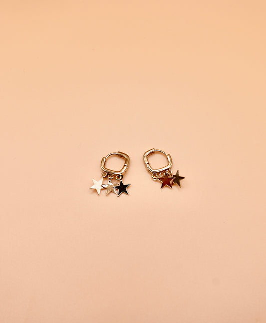 "Charlotte" Huggie star earrings in Gold