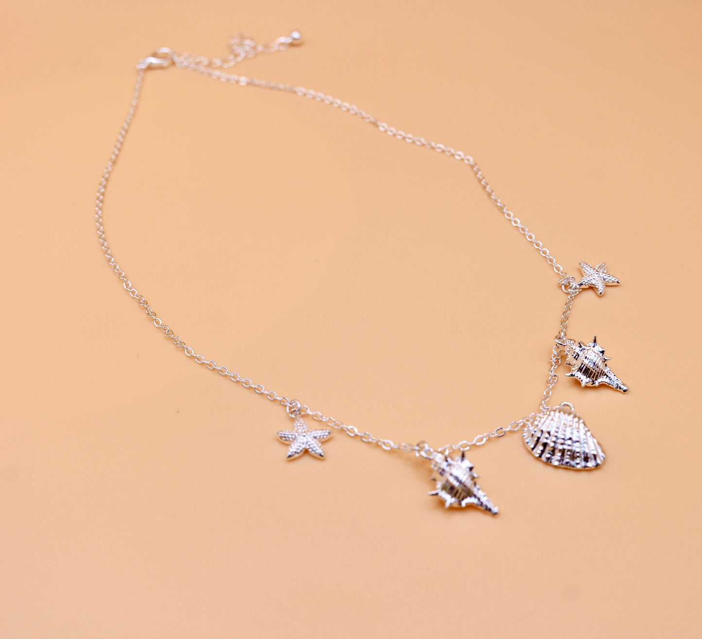 Shell Silver charm necklace