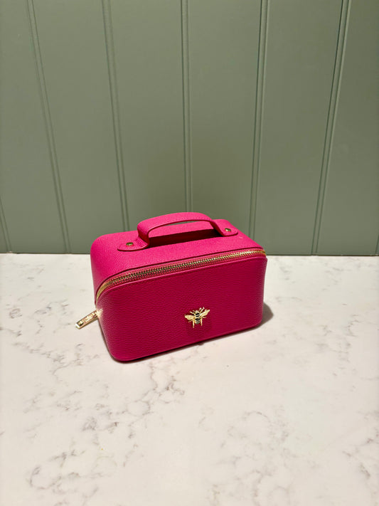 Alice Wheeler Train case Mini -  Hot Pink