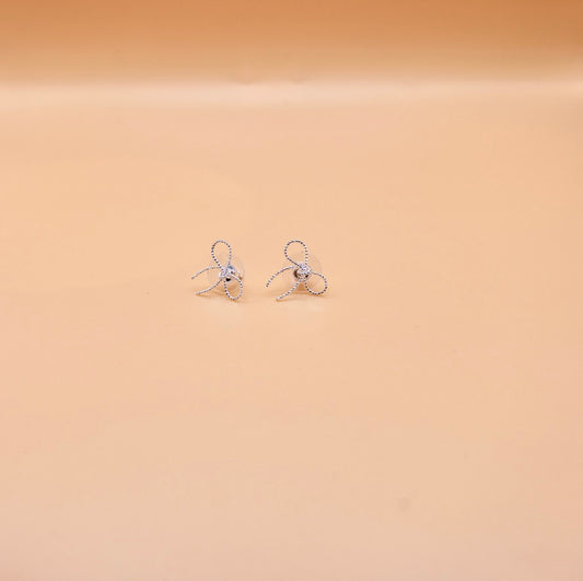 Mini "Louise" stud earrings in silver