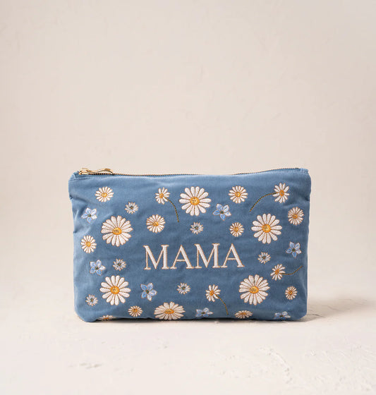 Daisy Dream Mama Everyday Pouch in Dusky blue