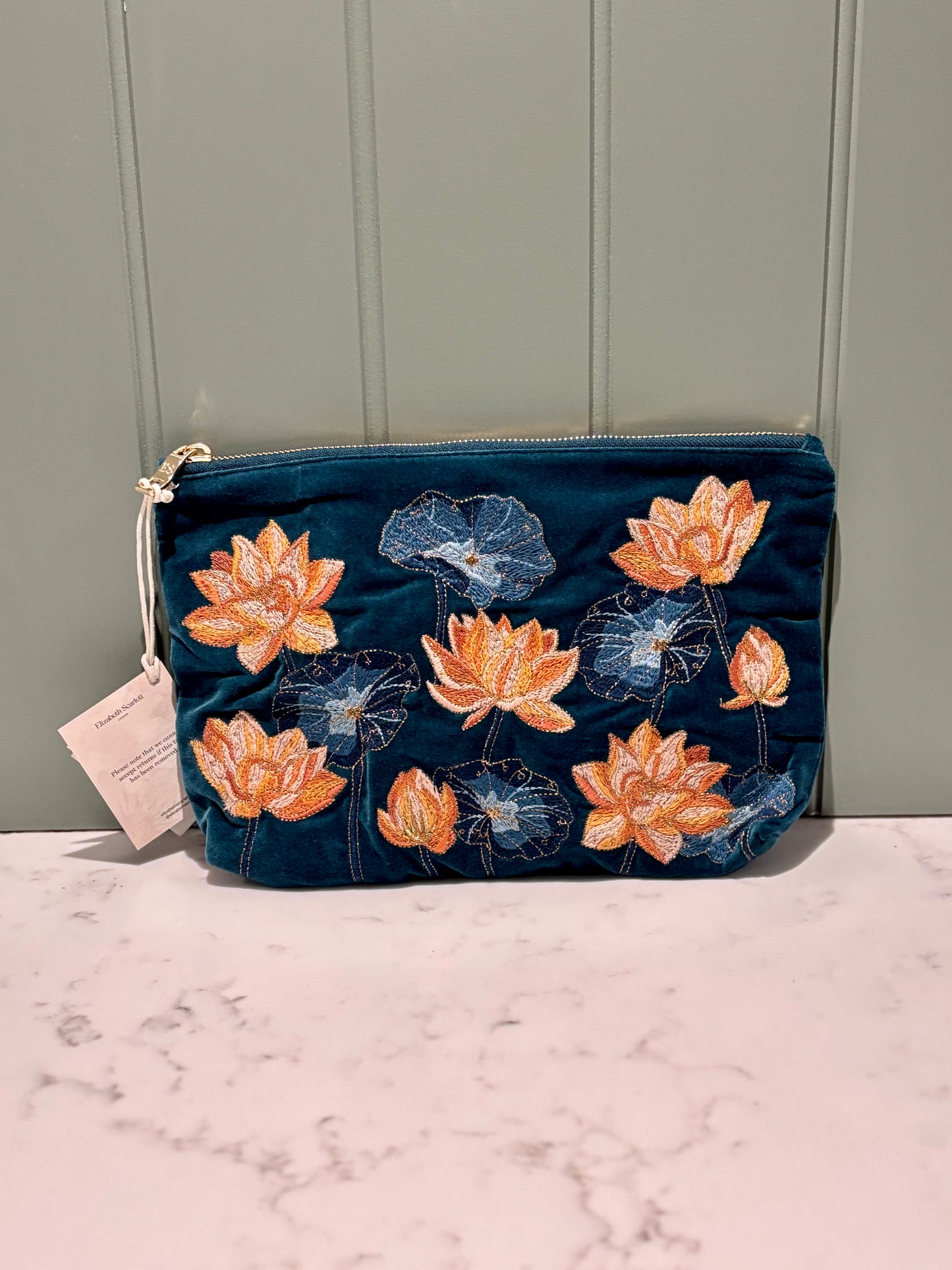 Elizabeth Scarlett Lotus Everyday Pouch -  Rich Blue