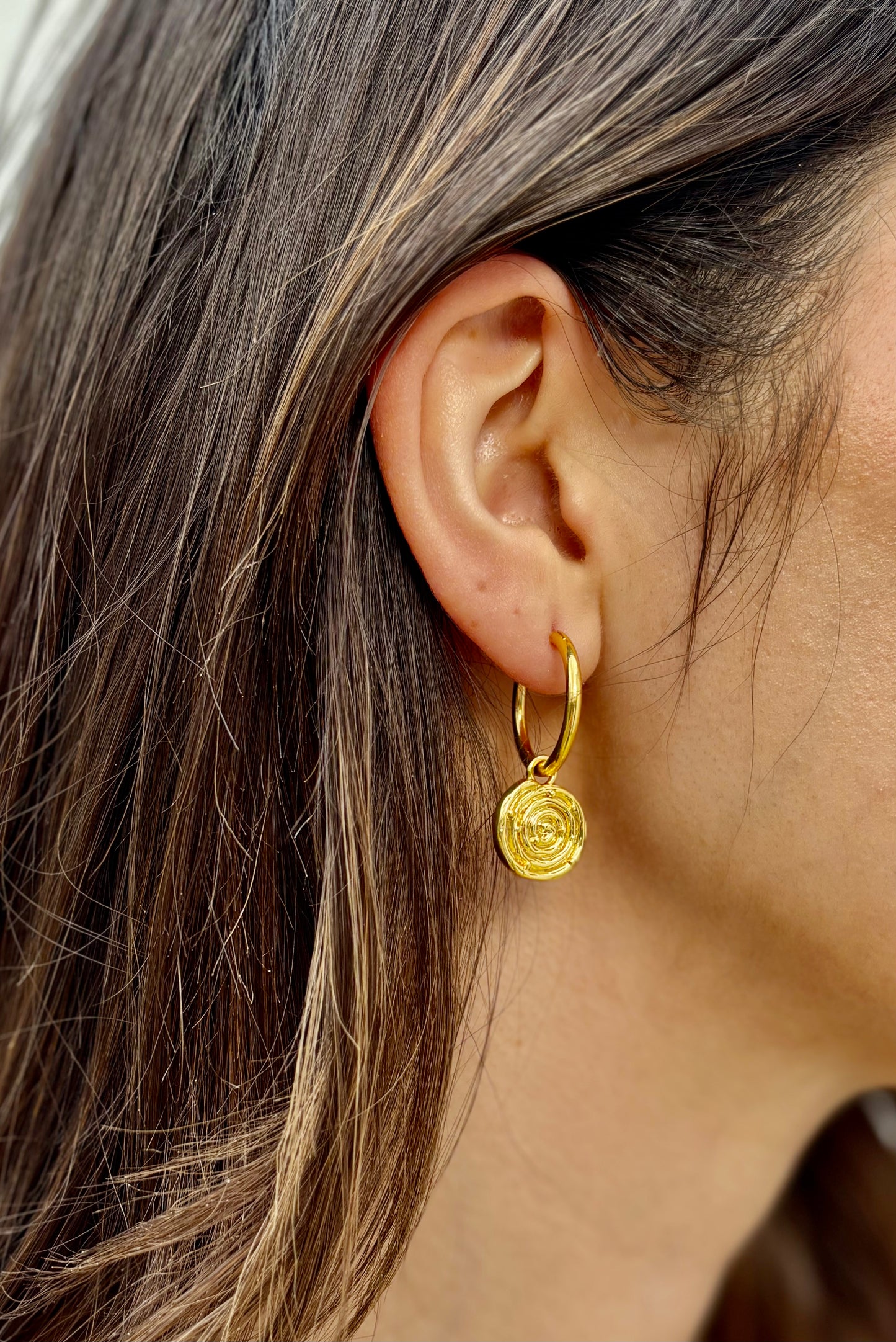 "Danish" hoop earrings - Gold