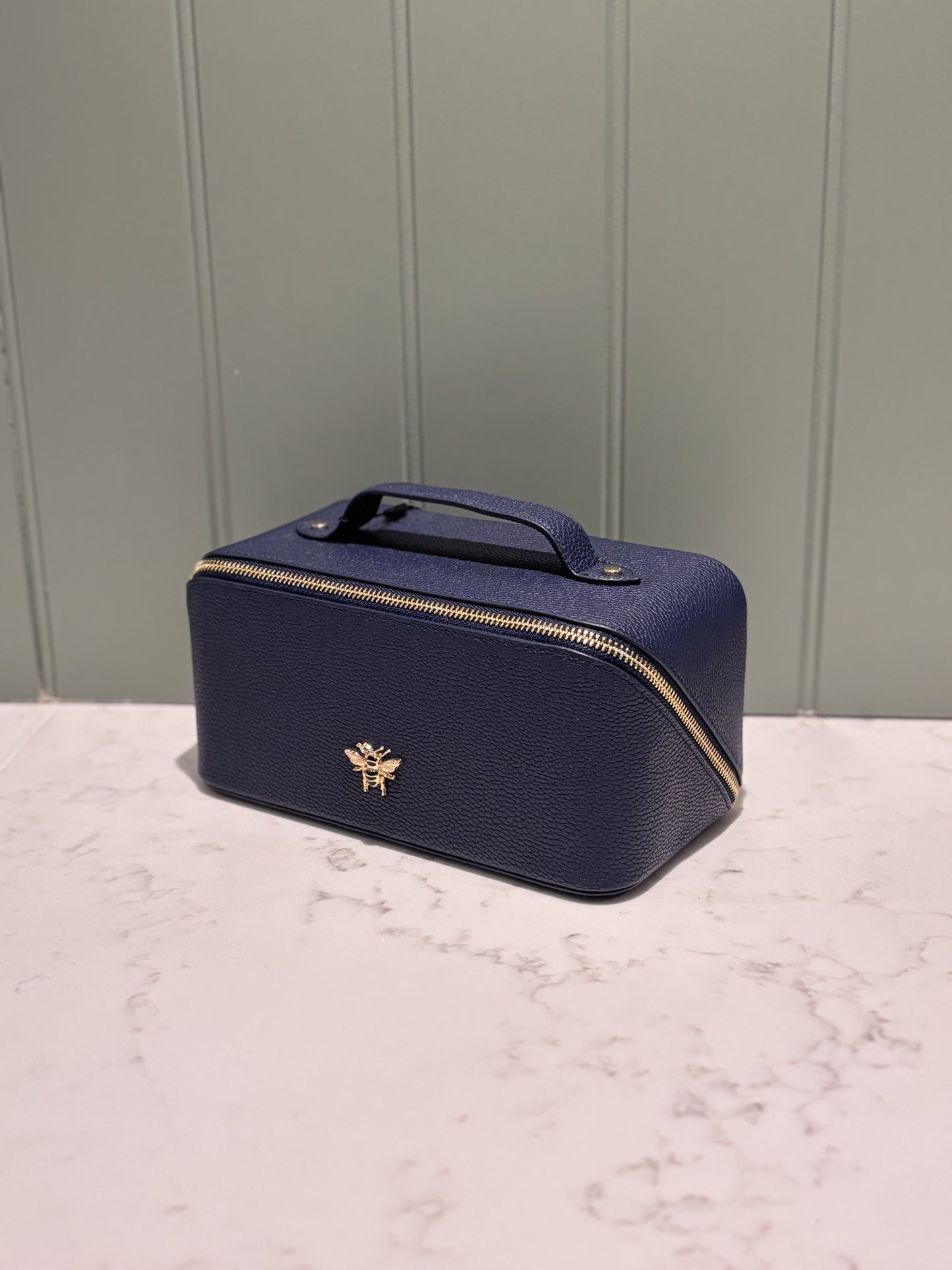 Alice Wheeler Train case -  Navy Blue