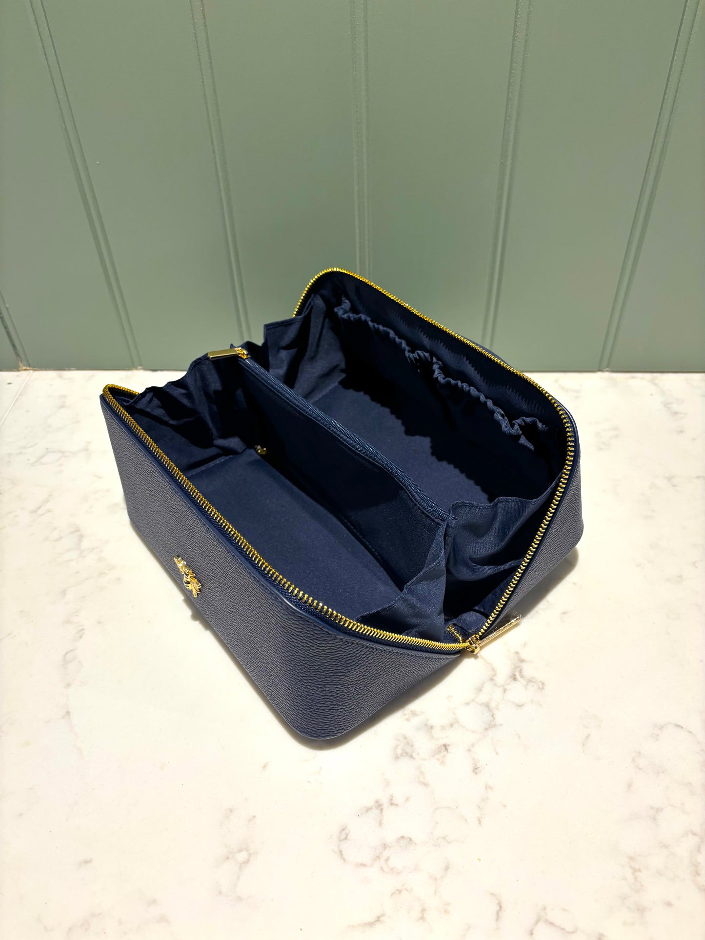 Alice Wheeler Train case -  Navy Blue