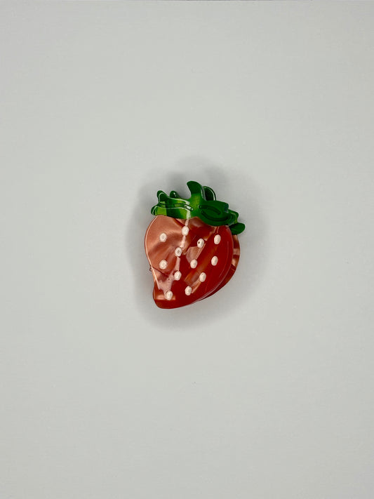 Strawberry mini claw clip