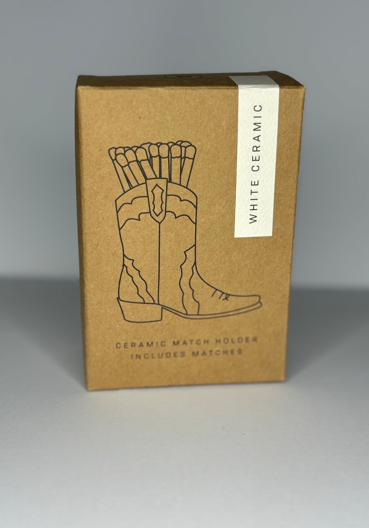 Paddywax cowboy boot matches - White