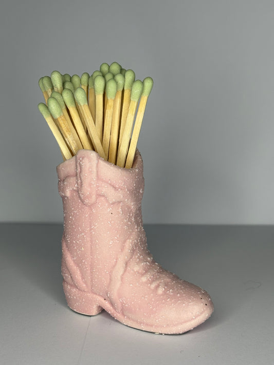 Paddywax cowboy boot matches - Pink