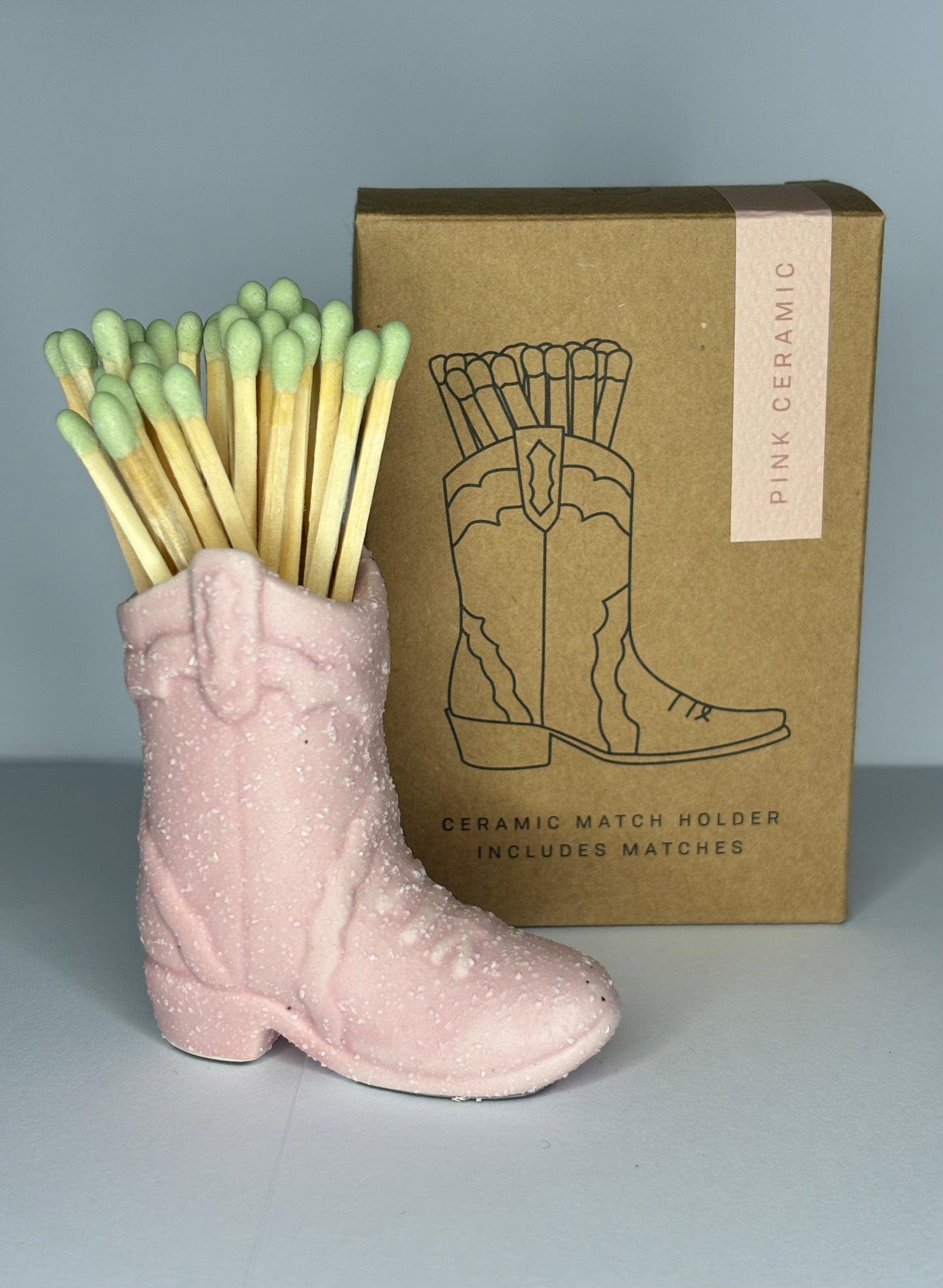 Paddywax cowboy boot matches - Pink