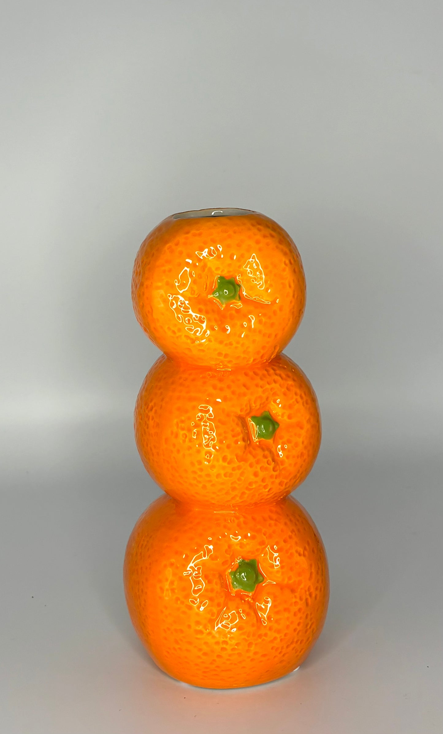 Orange stacking vase