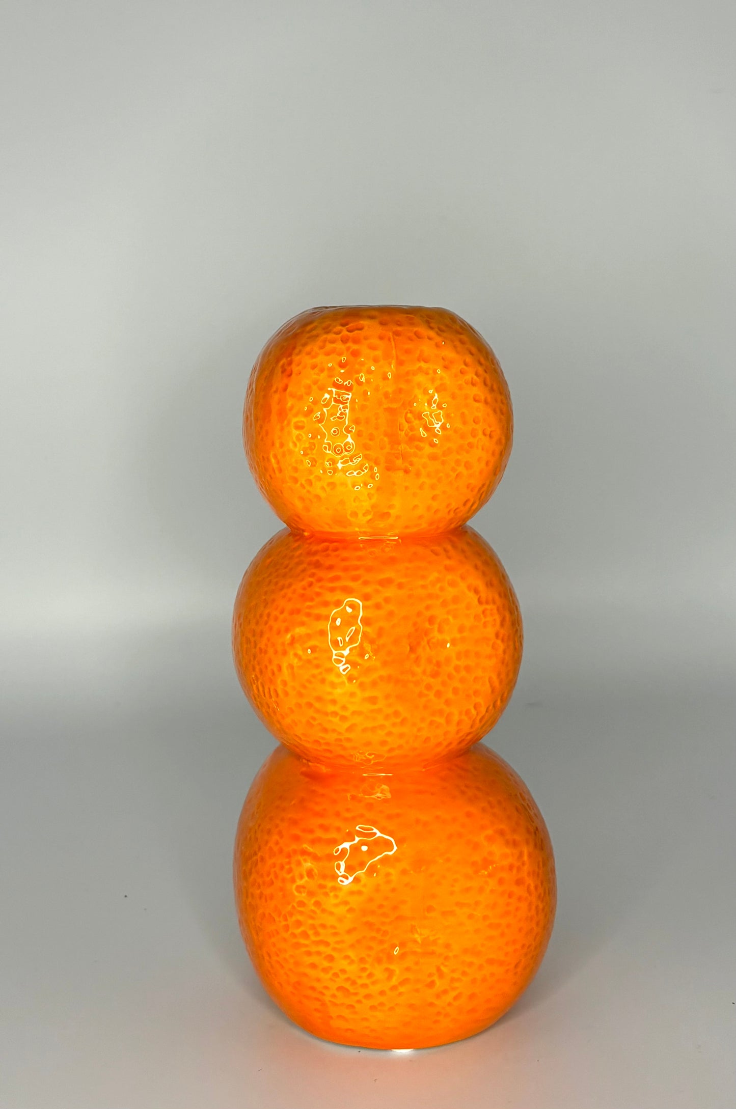 Orange stacking vase