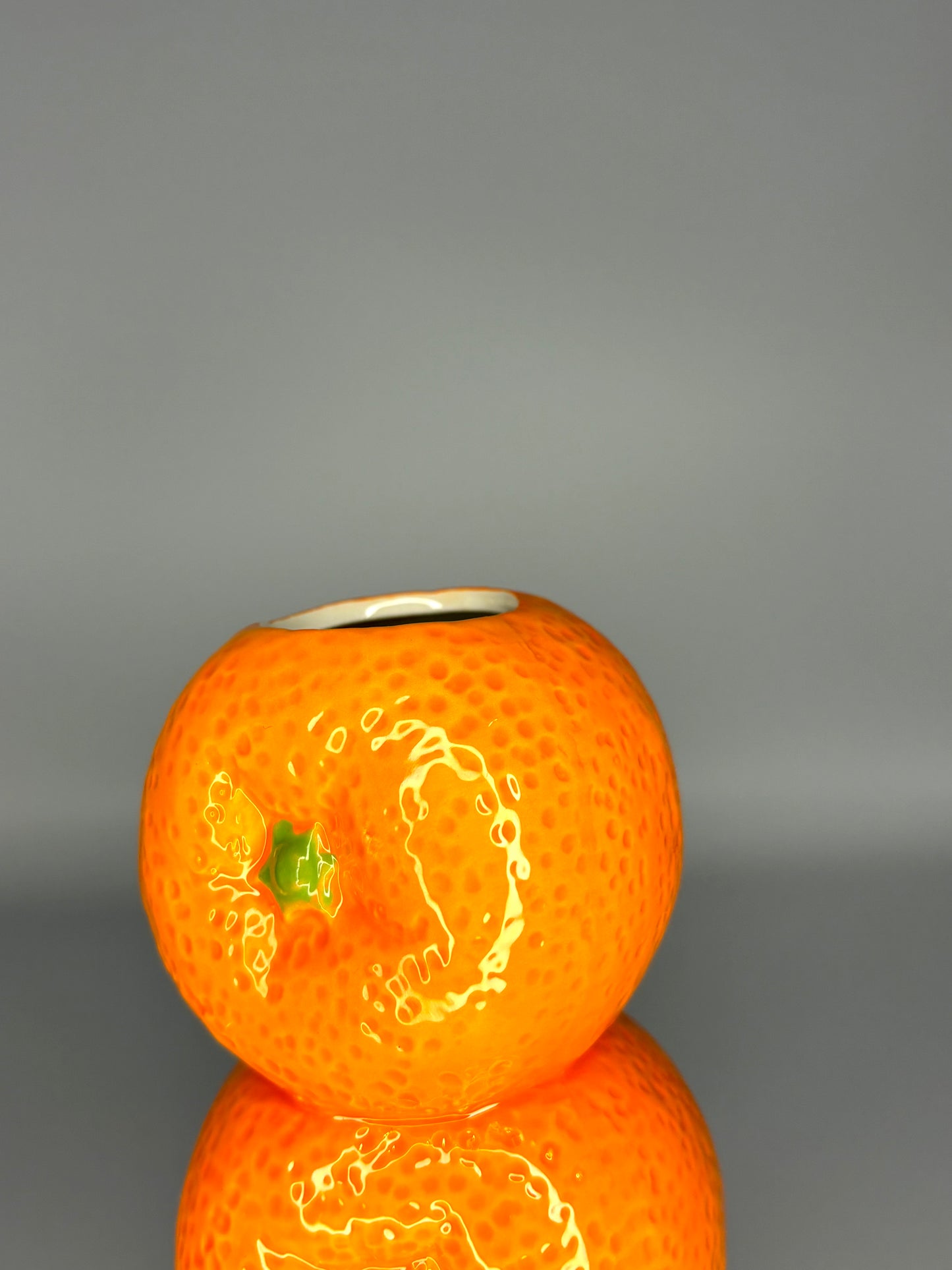 Orange stacking vase