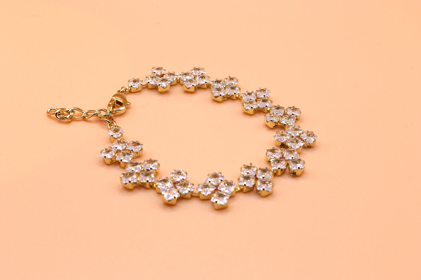 Tennis multi bracelet in gold