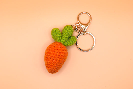 Carrot knitted Keyring