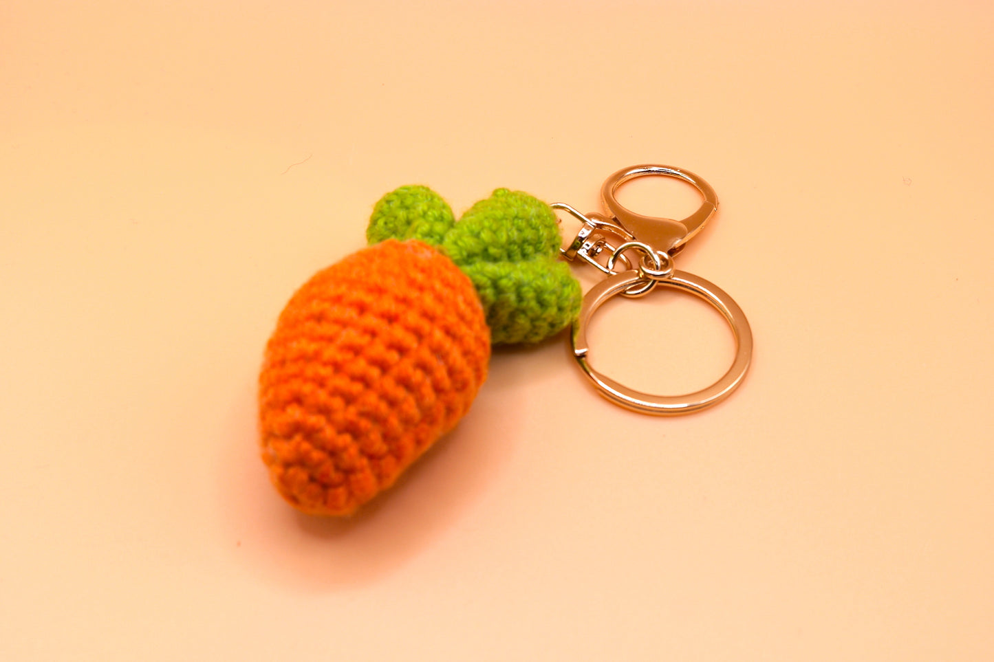 Carrot knitted Keyring