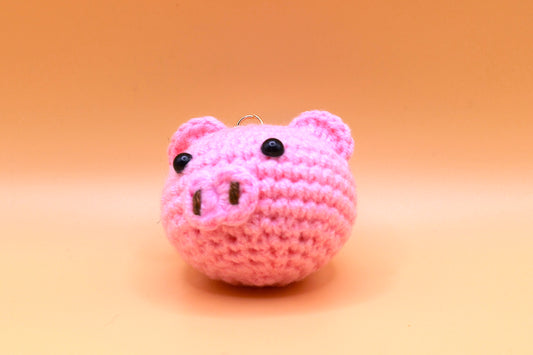 Pig knitted Keyring