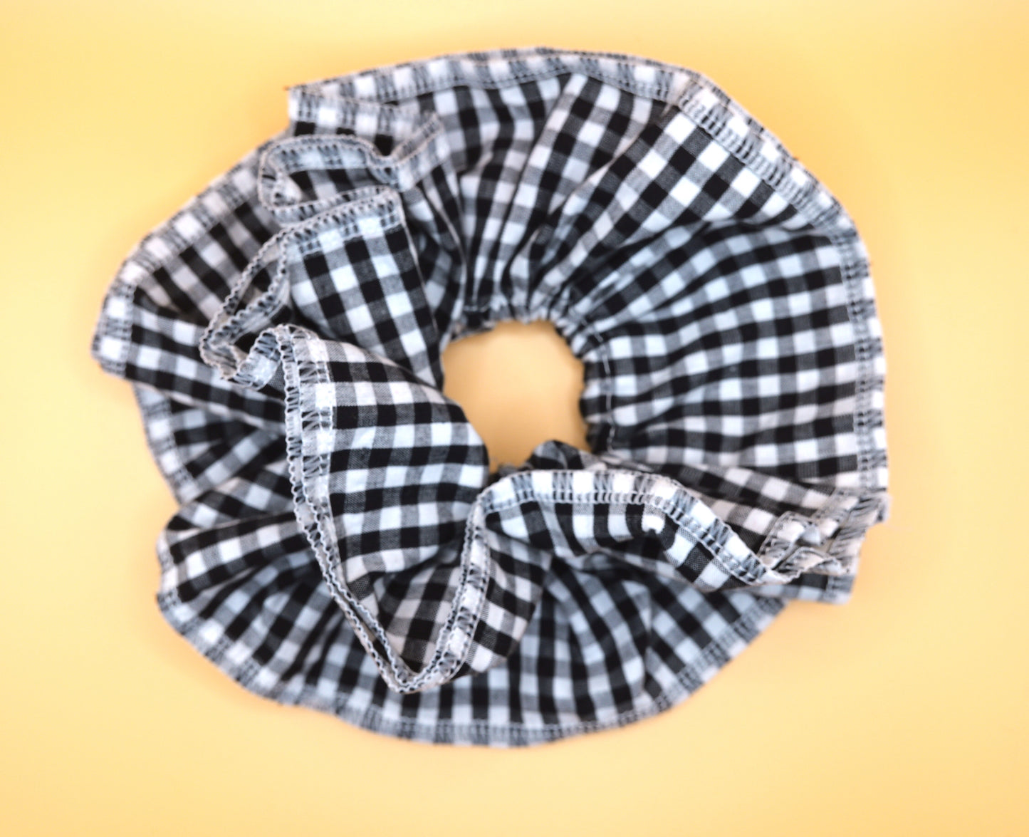 Gingham black giant Scrunchie