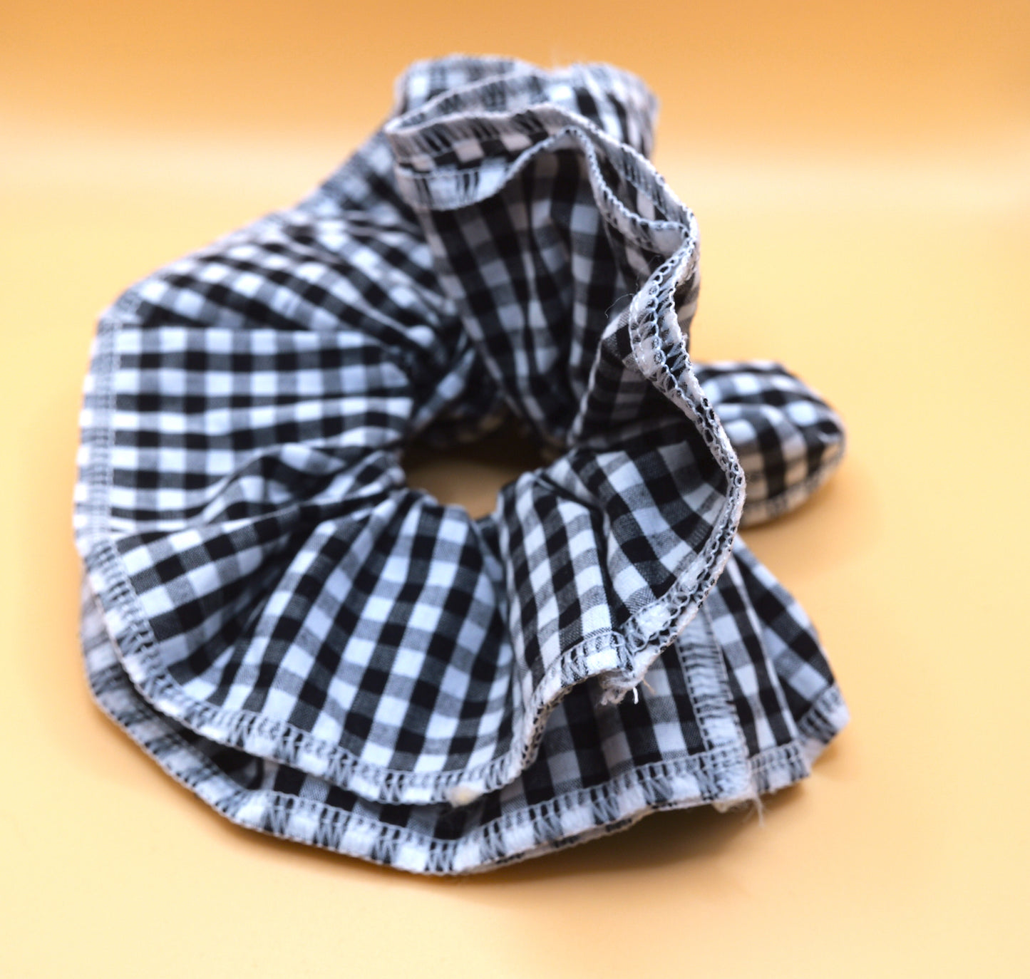 Gingham black giant Scrunchie