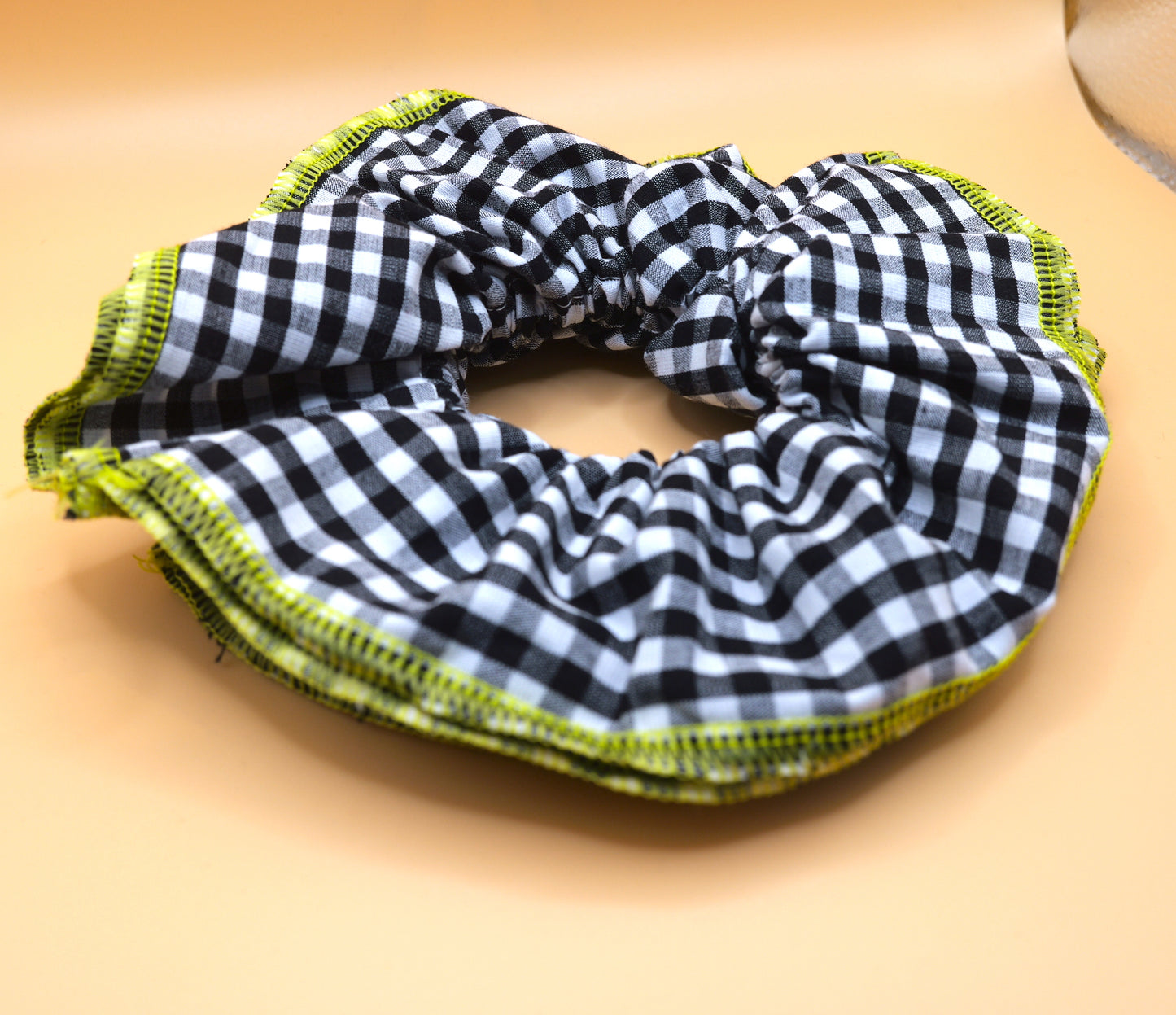 Gingham black giant Scrunchie