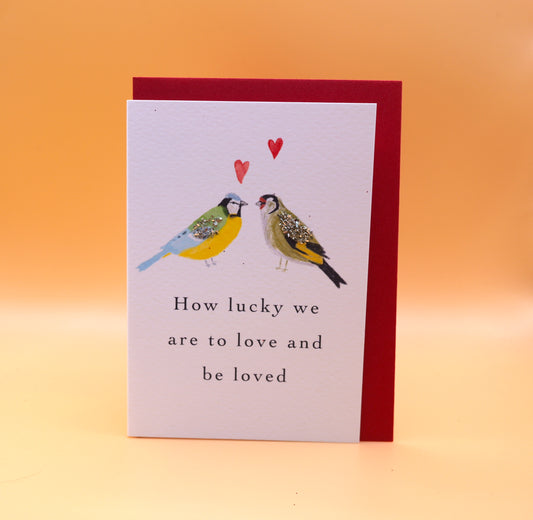 Katy Valentine's Mini card - Love birds